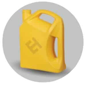 EnvisionTEC 3D printed plastic jug in yellow ABS-like material