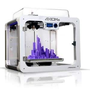 Airwolf 3D AXIOMe 3D printer with a completed purple object on the build platform