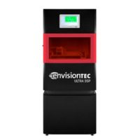 EnvisionTEC Ultra 3SP 3D Printer with a black and orange chassis.