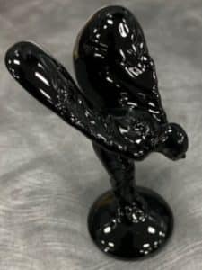 Black Rolls Royce production hood ornament - 3D scanning of this item provided the mounting features for a customized hood ornament for Odell Beckham.