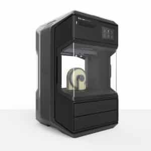 MakerBot Method 3D printer in black with a closed, heated chamber and heated build platform.