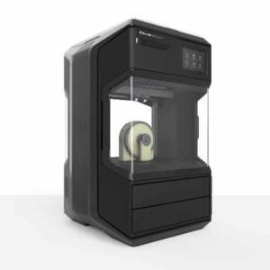 MakerBot Method 3D printer in black with a closed, heated chamber and heated build platform.