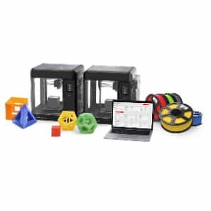 MakerBot Sketch Classroom 3D Printer Bundle, including two Sketch 3D printers.
