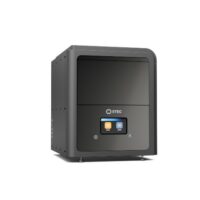 ETEC D4K Pro 3D printer showing the gray cabinet, a black front door, and color LCD control screen.